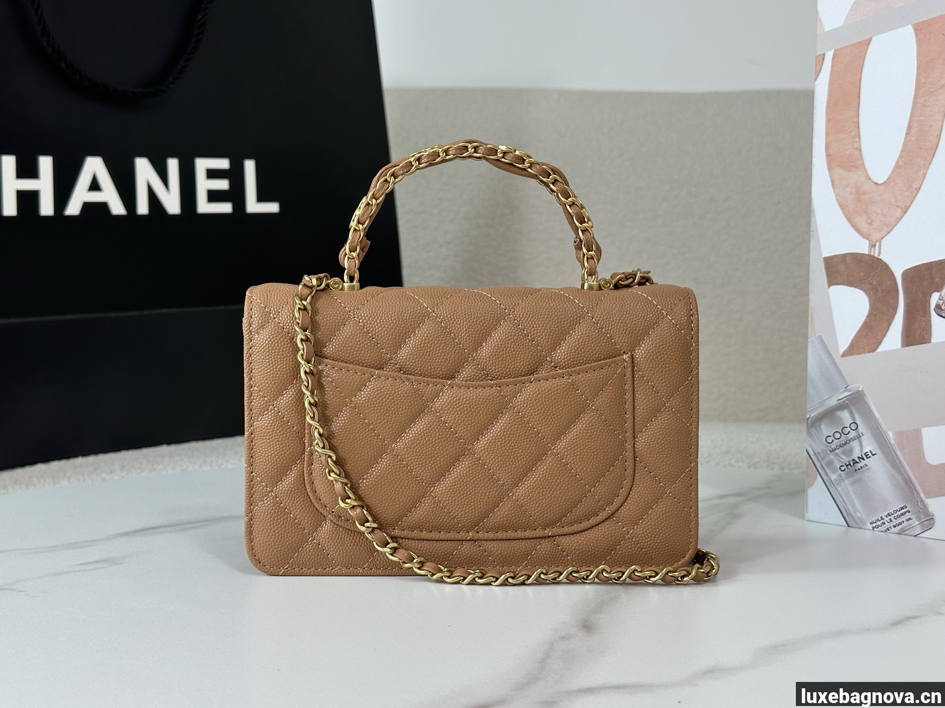 Chanel Caviar Quilted Wallet On Chain WOC Beige