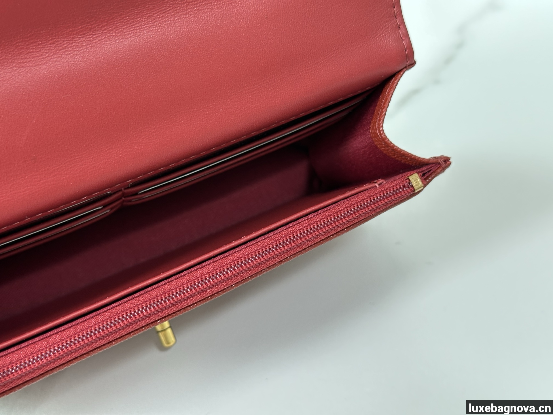 Chanel Caviar Quilted Wallet On Chain WOC Burgundy