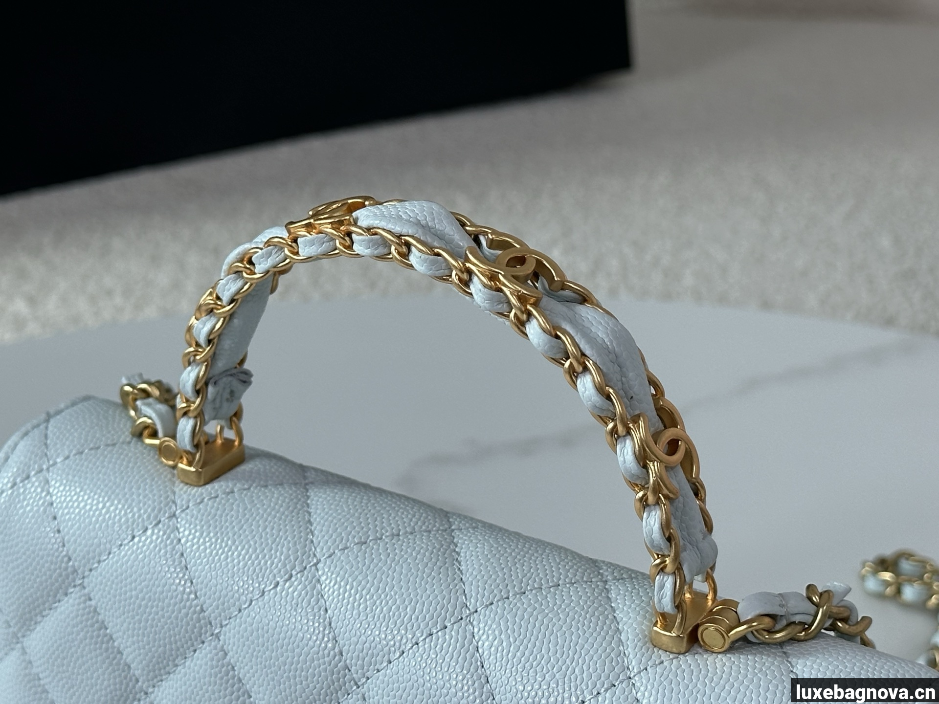Chanel Caviar Quilted Wallet On Chain WOC White