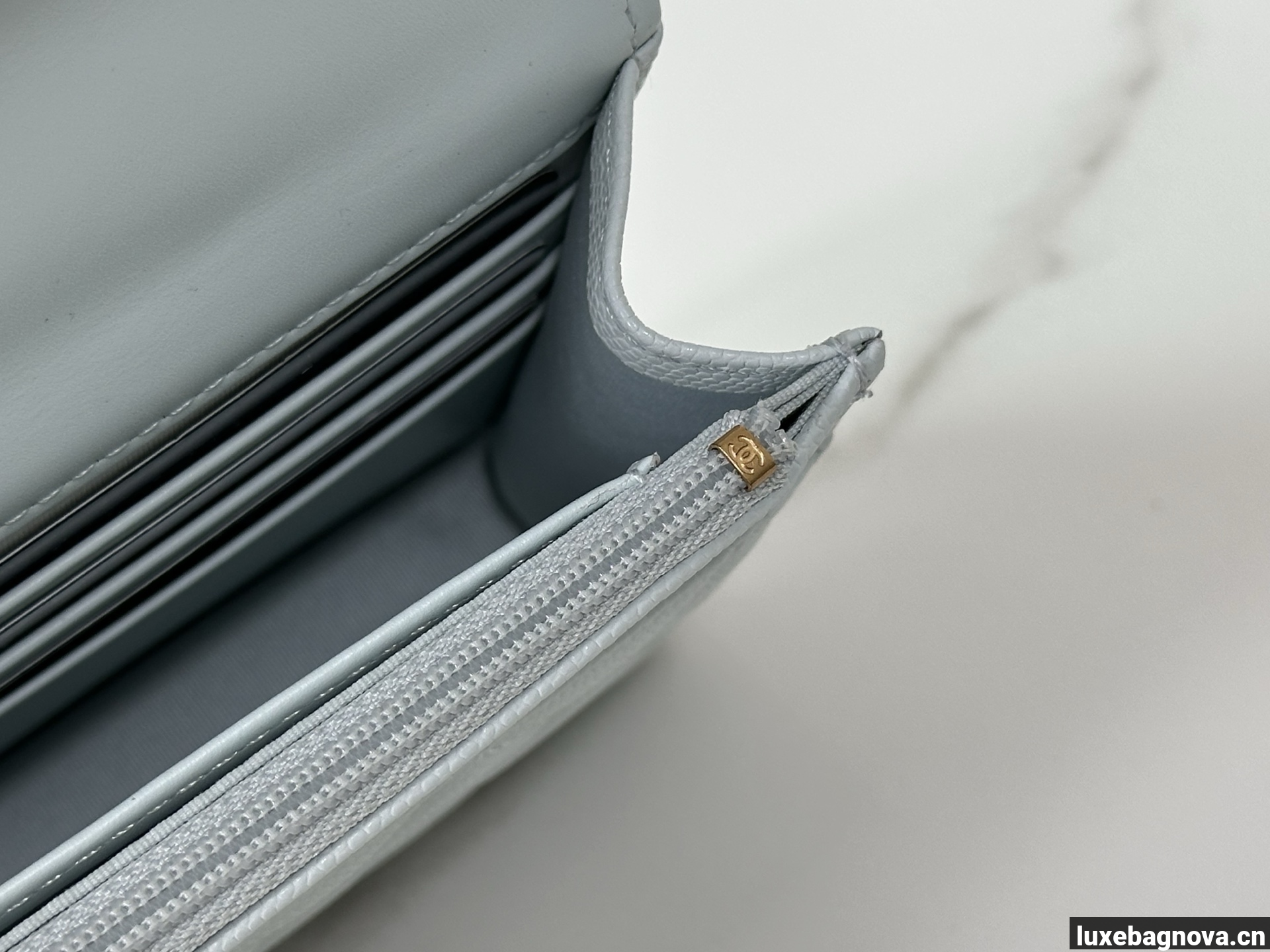 Chanel Caviar Quilted Wallet On Chain WOC White