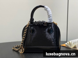 Louis Vuitton Alma Mini LV&I CUSTOMIZABLE K00015 black