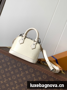 Louis Vuitton Alma Mini LV&I CUSTOMIZABLE M81945 Quartz White