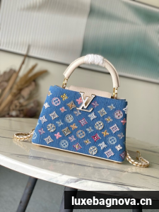 Louis Vuitton Capucines BB M12947 white&Denim Blue