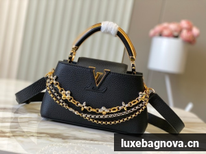 Louis Vuitton Capucines East-West Mini M26345 black