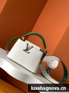 Louis Vuitton Capucines Mini M96498 white&dark green