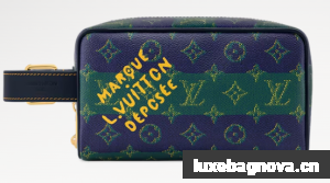 Louis Vuitton Locker Dopp Kit M25902 Blue Stripes