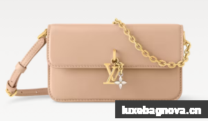 Louis Vuitton NEW Wallet On Chain LV Bloom M14581 Macchiato Cream