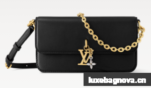 Louis Vuitton NEW Wallet On Chain LV Bloom M14581 black
