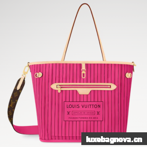 Louis Vuitton Neverfull Bandouliere Inside Out MM M12257 Monogram&Rose Pondichery