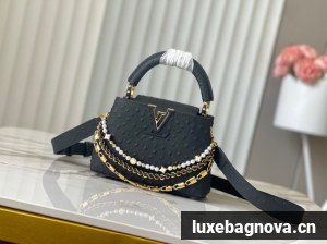 Louis Vuitton Ostrich Capucines Mini M11908 black