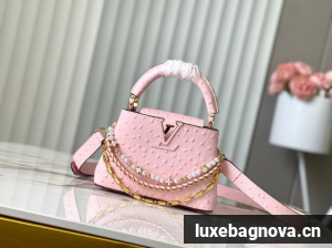 Louis Vuitton Ostrich Capucines Mini M11908 pink