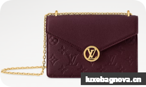 Louis Vuitton Wallet On Chain Rosy M25814 Grenat Red