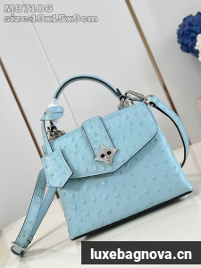 Louis Vuitton small Grained Calfskin M84713 light blue