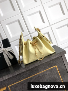 CHANEL 25 MINI HANDBAG AS5631 light yellow