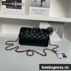 CHANEL CLUTCH WITH CHAIN AP4474 BLACK
