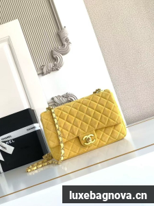 CHANEL Classic Handbag AS5991 yellow