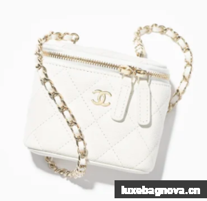 CHANEL Classic Small Vanity with Chain AP1340 white