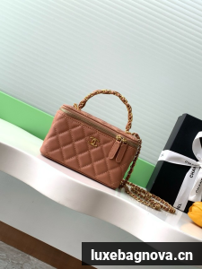 CHANEL Classic Small Vanity with Chain AP4799 Camel