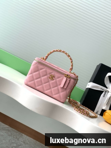 CHANEL Classic Small Vanity with Chain AP4799 pink