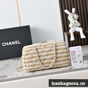 CHANEL Clutch With Chain AP4986 Beige & Light Beige
