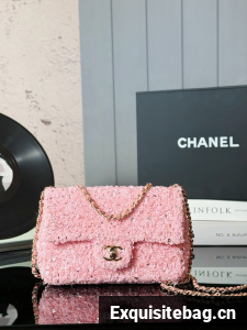CHANEL EVENING BAG AS4298 pink & Silver