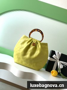 CHANEL Hobo Bag Lambskin AS6010 green
