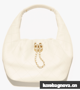 CHANEL Hobo Handbag AS5976 Light Beige