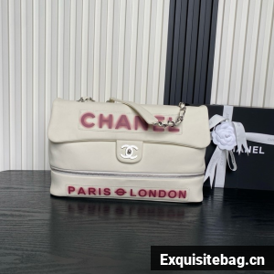 CHANEL Lambskin Shoulder Bags 9902 white&pink