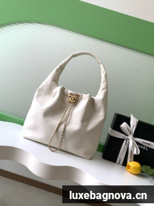 CHANEL Large Hobo Bag AS5967 white