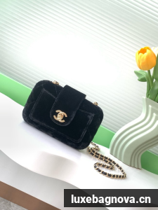 CHANEL MINI CAMERA CASE AS5178 velvet black