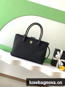 CHANEL Medium Tote Bag AS2157 black&gold-Tone Metal