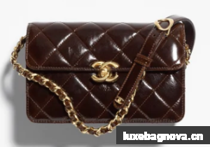 CHANEL Mini Flap Bag AS5618 Dark Brown