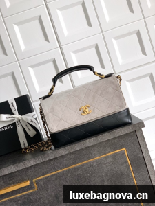 CHANEL Shopping Bag 5598 Black&gray