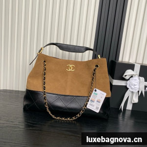 CHANEL Shopping Bag AS5634 Brown & Black
