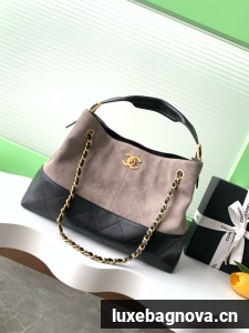 CHANEL Shopping Bag AS5657 gray & Black