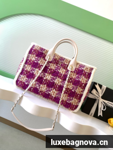 CHANEL Shopping Bag AS5689 white&Purple