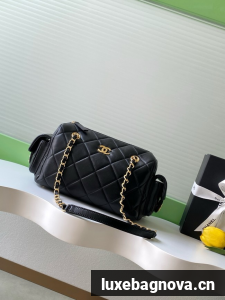 CHANEL Small Bowling Bag Lambskin AS5792 black