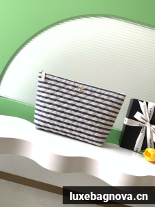 CHANEL Zipped Case AS4988 dark blue