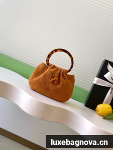 CHANEL mini Hobo Bag Suede AS4981 Camel