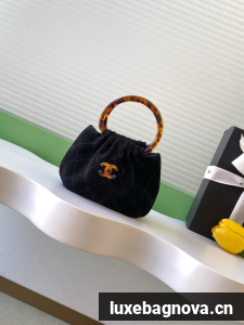 CHANEL mini Hobo Bag Suede AS4981 black