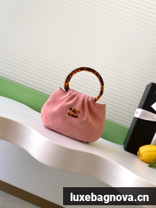 CHANEL mini Hobo Bag Suede AS4981 pink