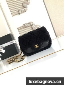 CHANEL mini Shoulder Bag Lambskin AS5148 black