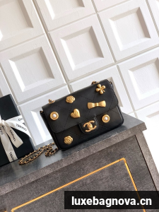 Chanel 2.55 Series Flap Bag Original Leather 25K A69900 black