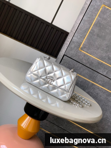 Chanel CLASSIC Original Lambskin 11.12 HANDBAG AS6563 Silver