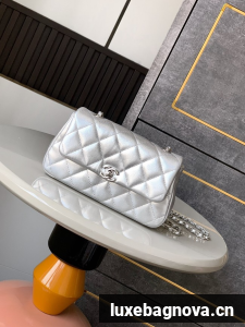 Chanel CLASSIC Original Lambskin 11.12 HANDBAG AS6564 Silver