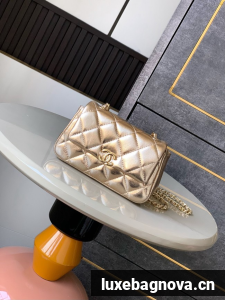 Chanel CLASSIC Original Lambskin 11.12 HANDBAG AS6564 gold