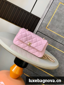 Chanel CLASSIC Original Lambskin 11.12 HANDBAG AS6564 pink