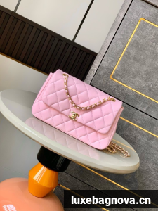 Chanel CLASSIC Original Lambskin 11.12 HANDBAG AS6565 pink