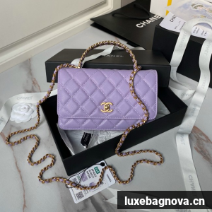 Chanel CLUTCH WITH CHAIN AP4062 Purple
