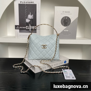 Chanel CLUTCH WITH CHAIN AP4591 light blue